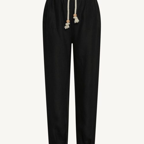 6057605 BlackEcolinen AveryPant BLK LL detail