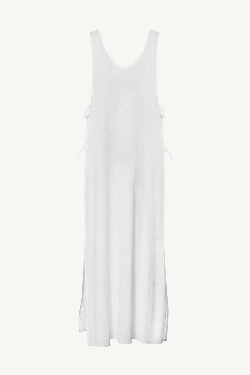 6124803 WhiteCrinkleLinen RivieraDress WHT LL F