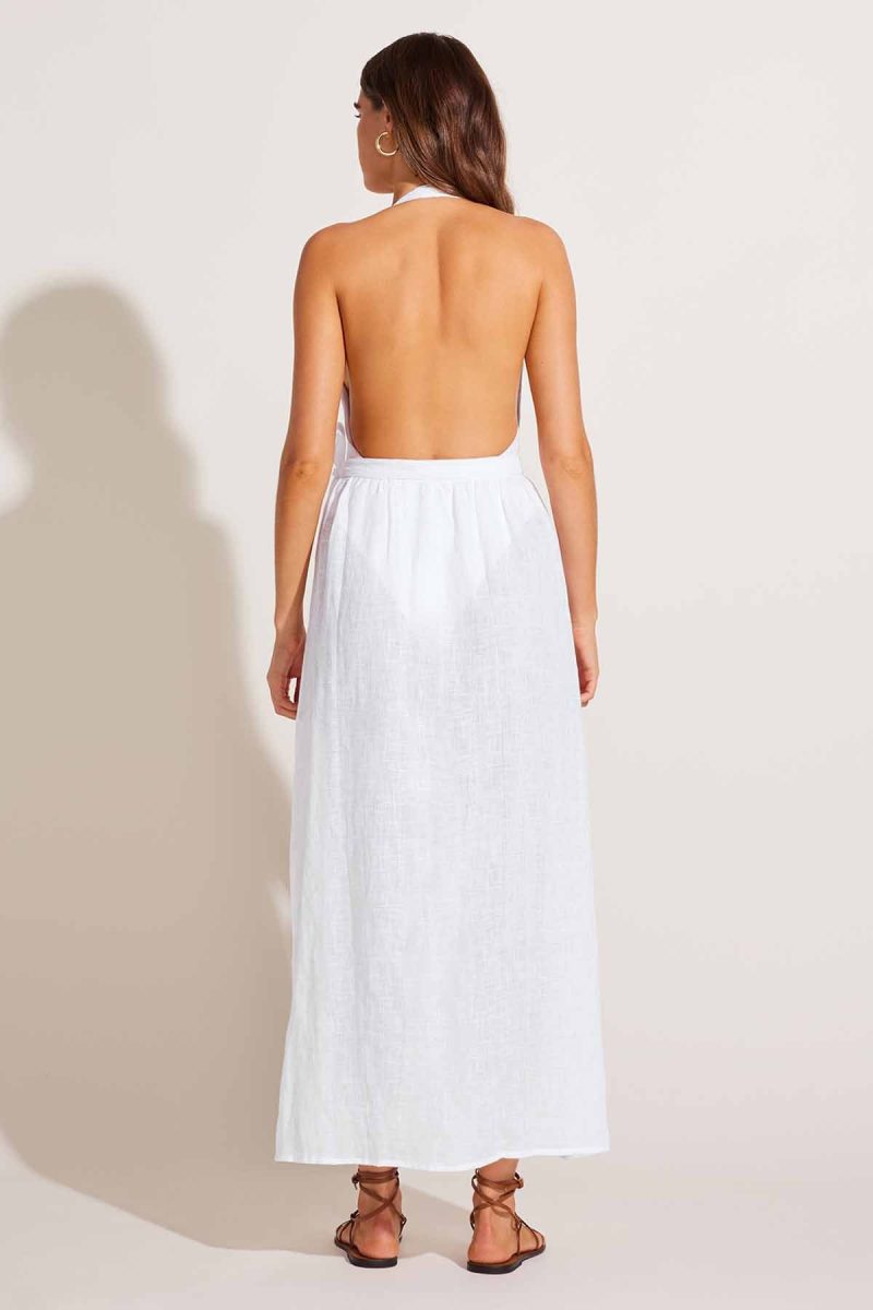 6267905 WhiteEcoLinen VeraWrapSkirt WHT B