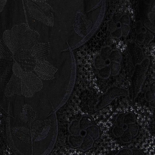 BLACK BRODERIE COTTON