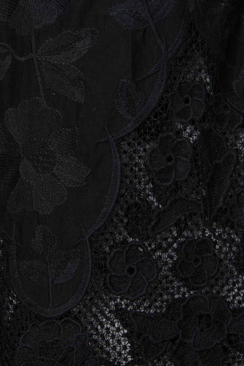 BLACK BRODERIE COTTON