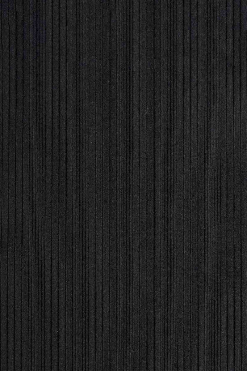 BLACK ORGANIC RIB FABRIC