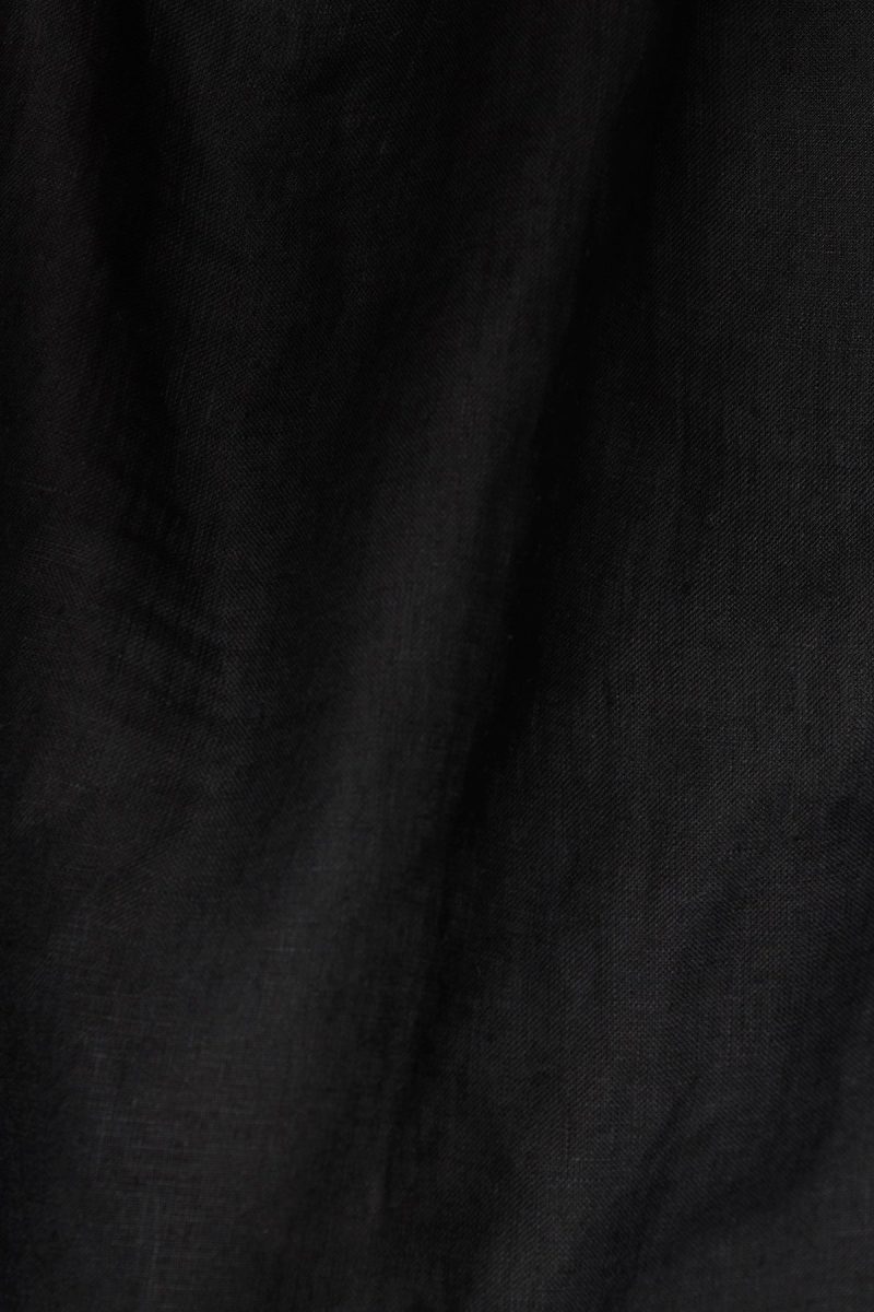 BLACK ECOLINEN FABRIC