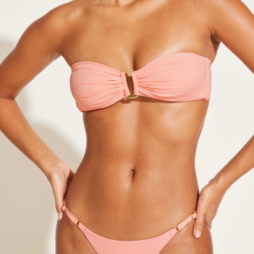 Astrid Bandeau - Pink Coral EcoRib